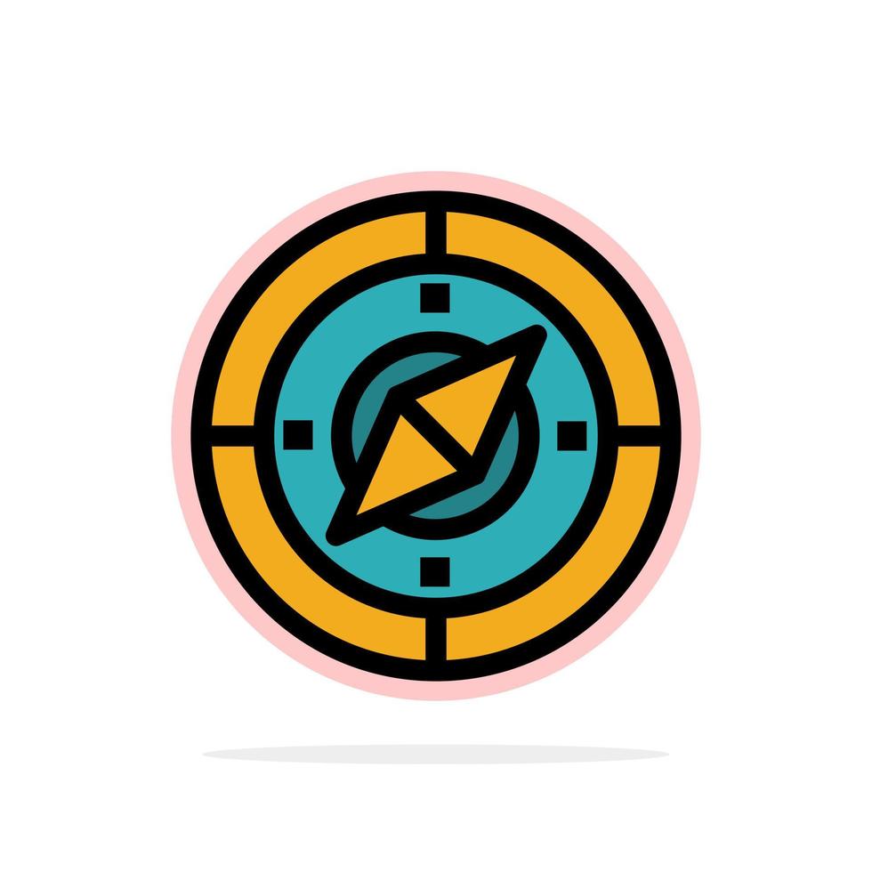 navigazione navigatore bussola Posizione astratto cerchio sfondo piatto colore icona vettore