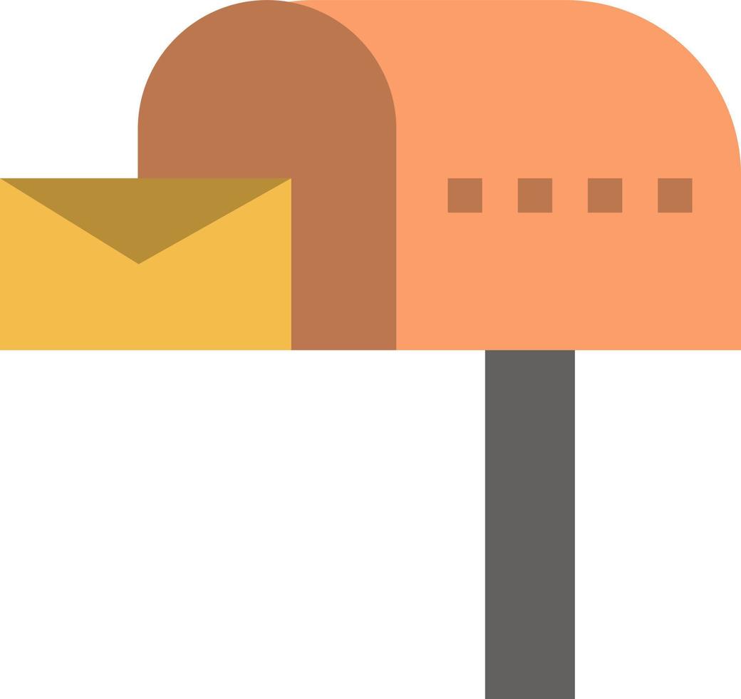 cassetta delle lettere e-mail cassetta postale scatola piatto colore icona vettore icona bandiera modello