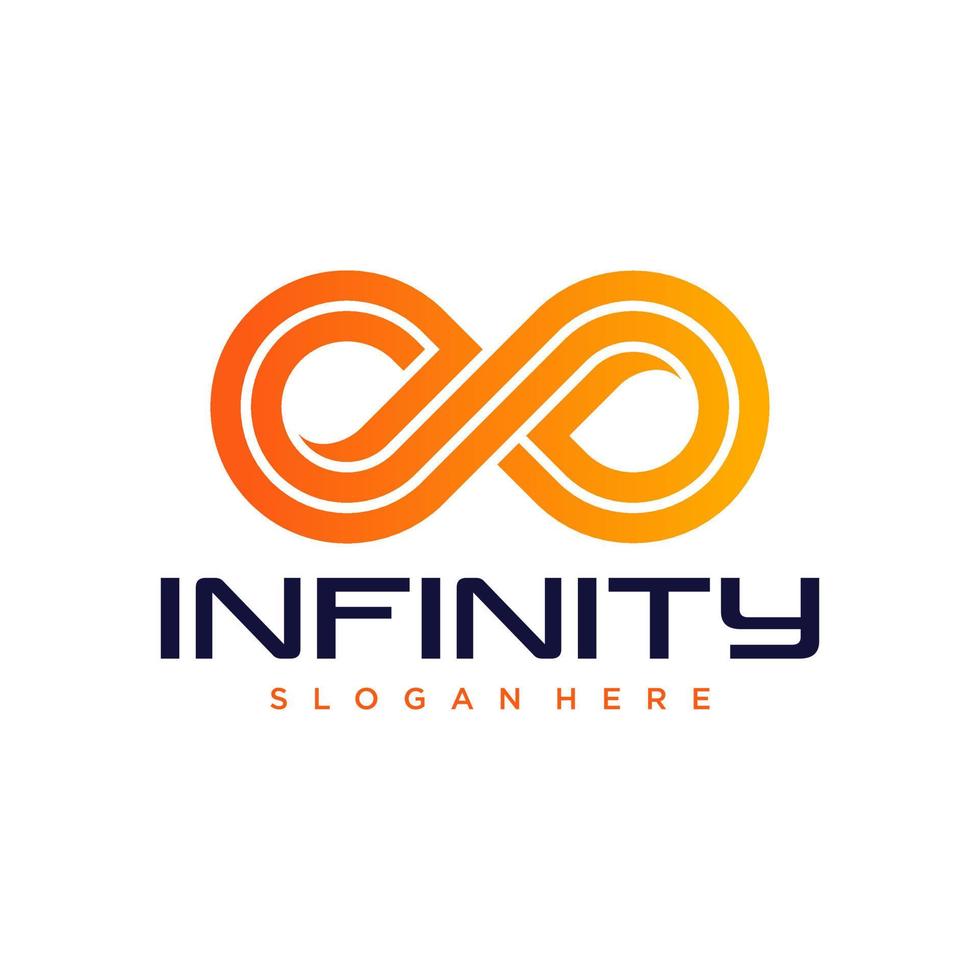 infinito senza limiti simbolo icona o logo design modello vettore