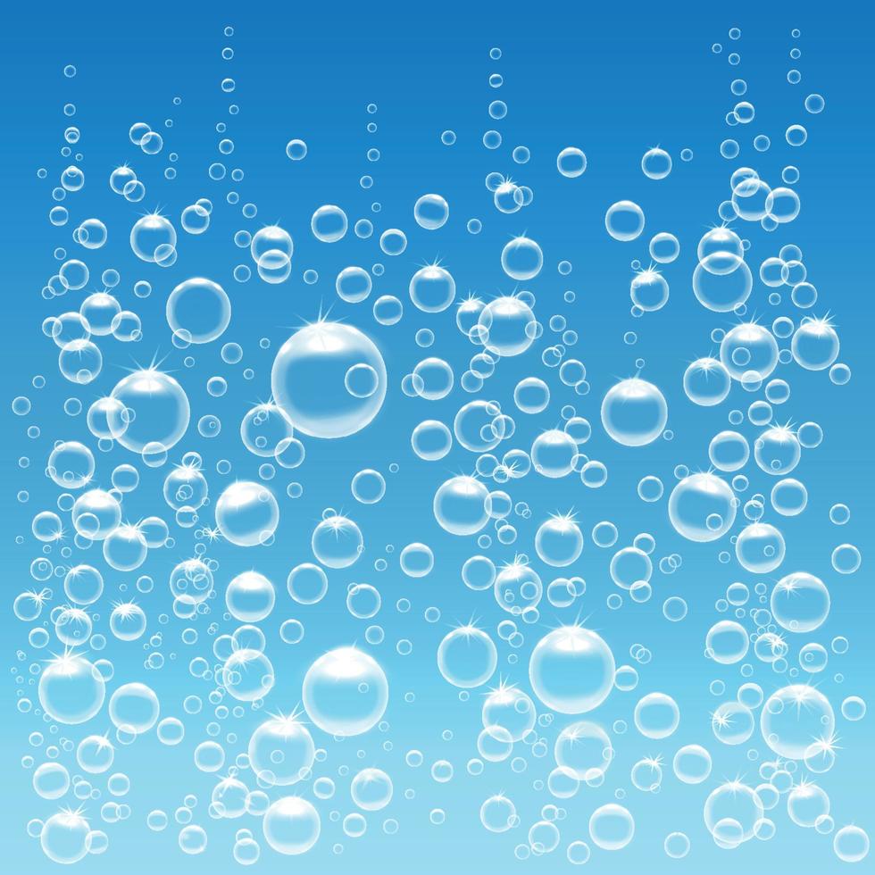 bolle sotto acqua vettore illustrazione