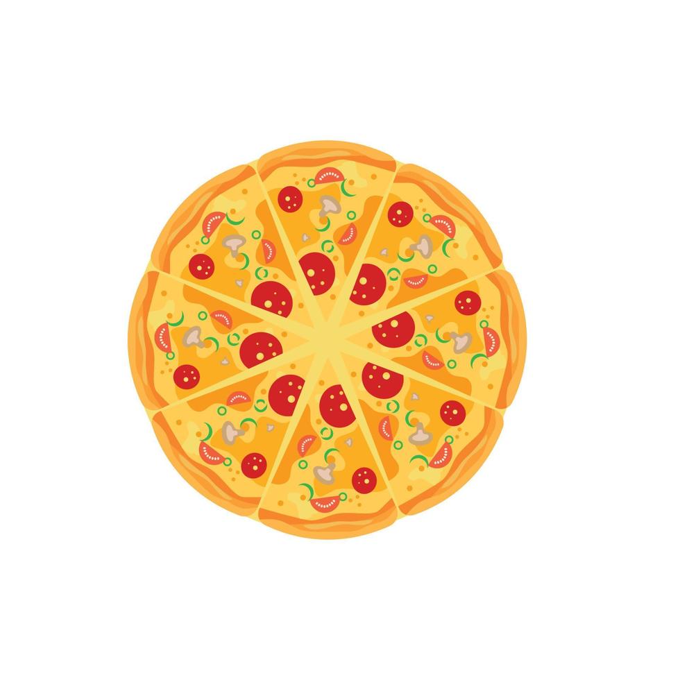 Pizza icona logo illustrazione vettore
