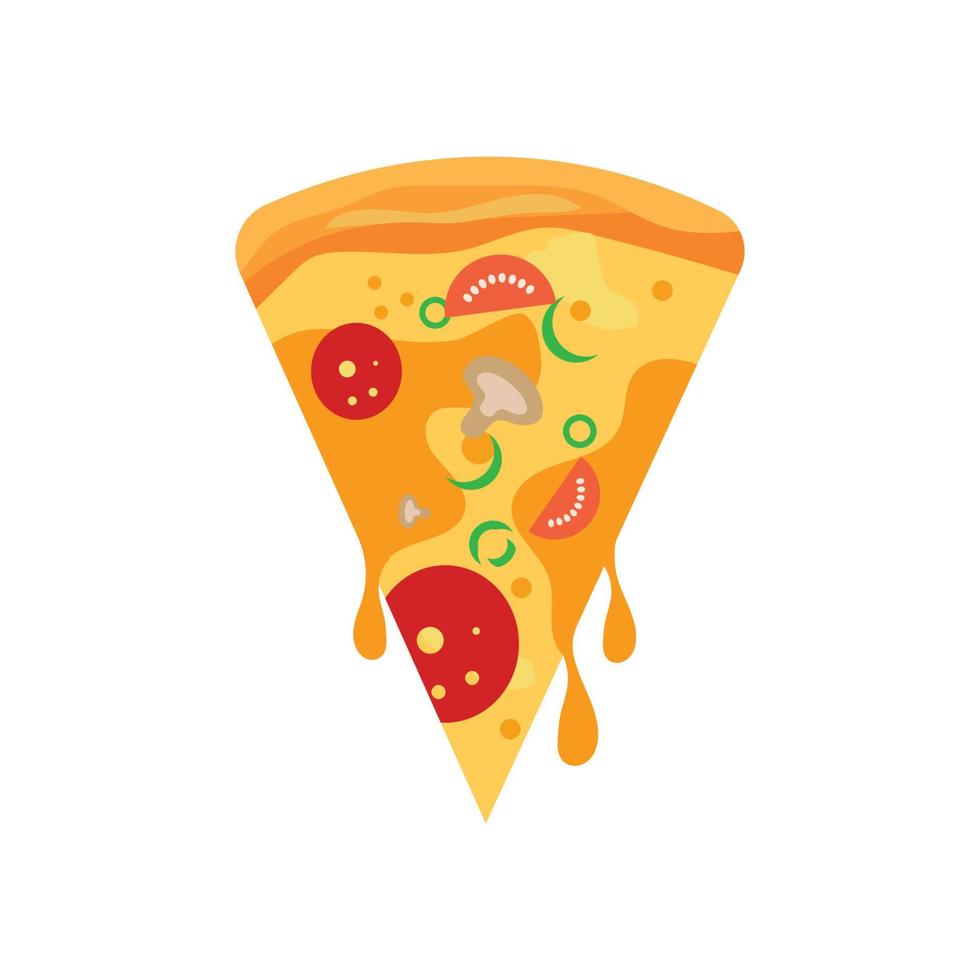 Pizza icona logo illustrazione vettore