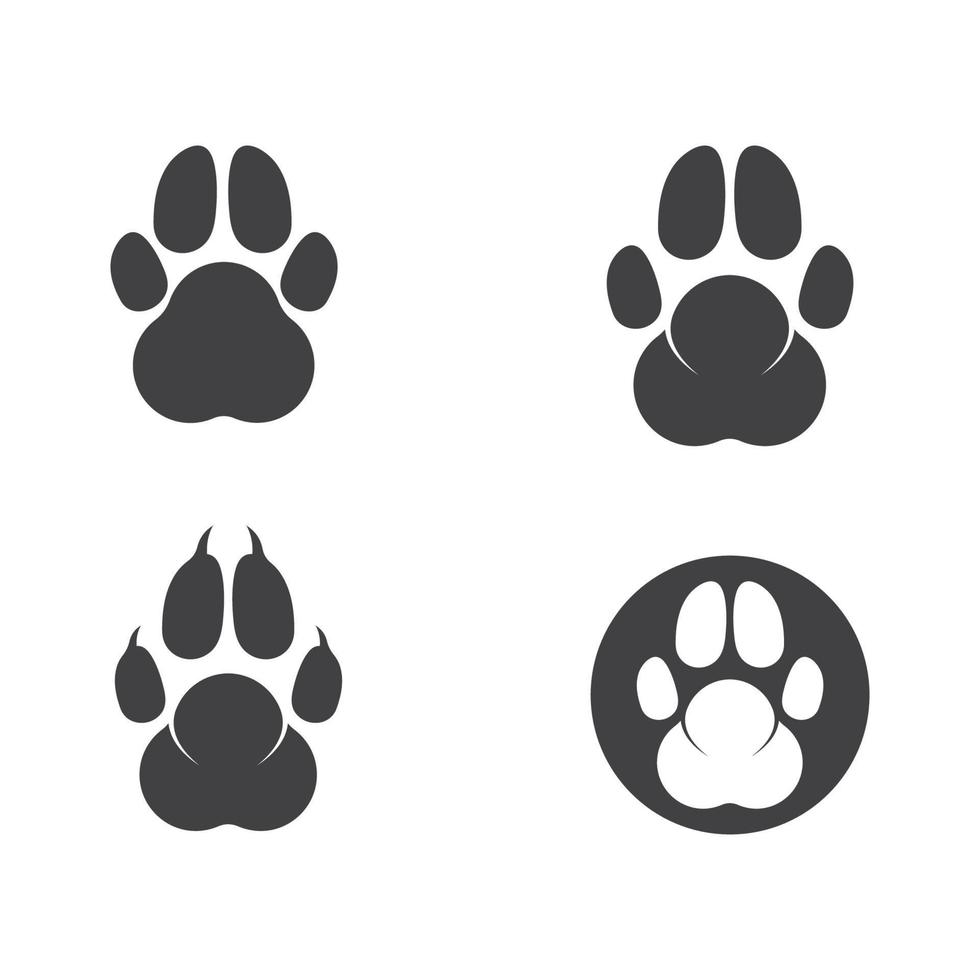 zampa logo icona di animale domestico vettore
