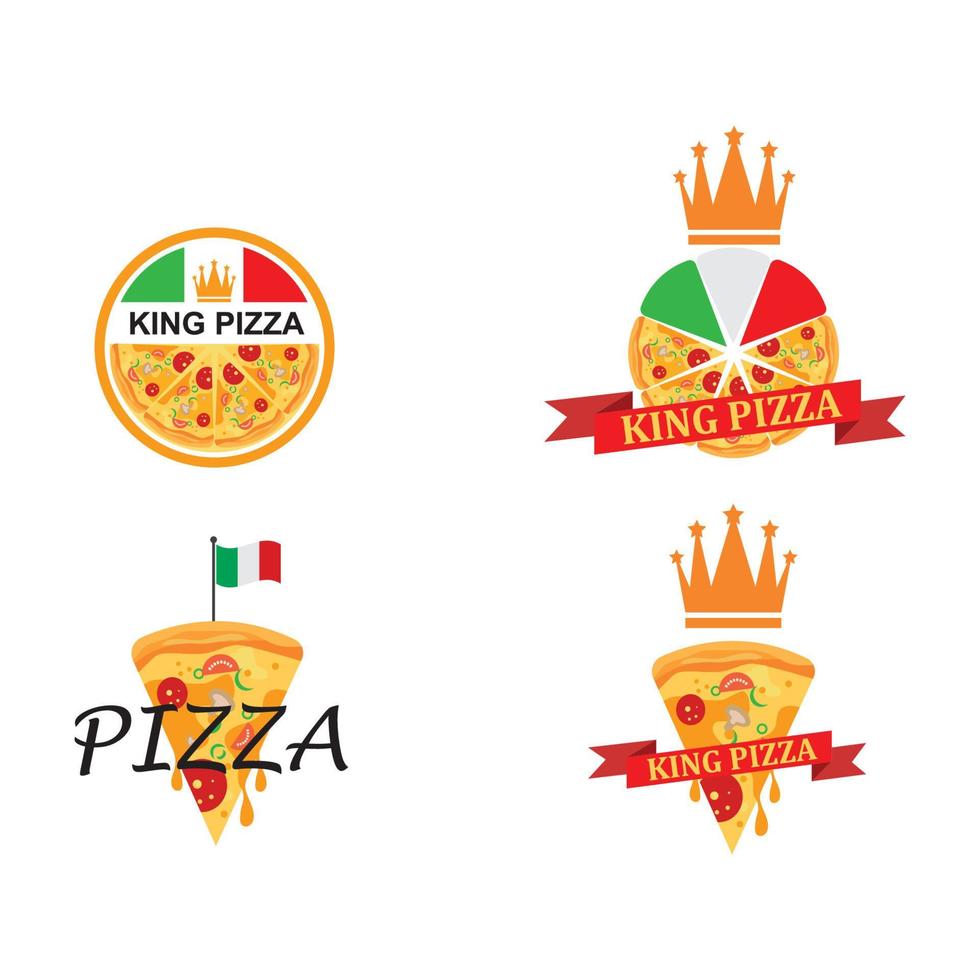 Pizza icona logo illustrazione vettore