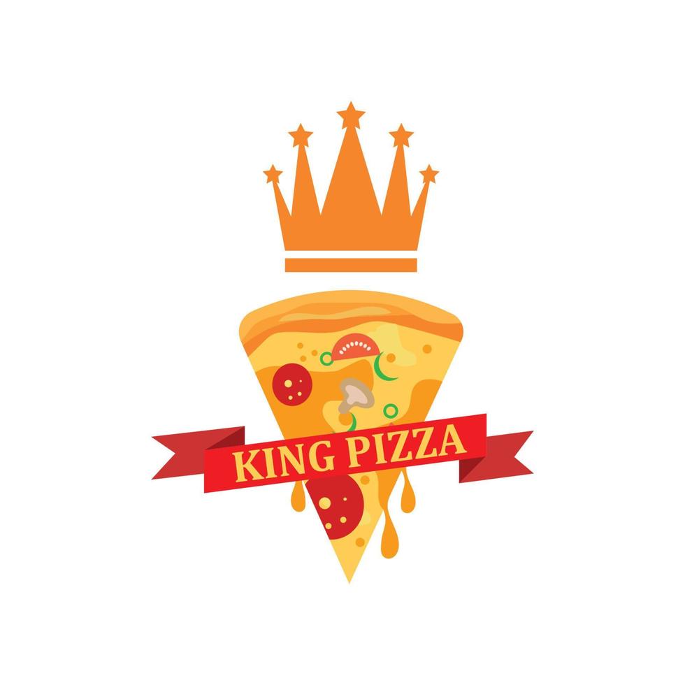 Pizza icona logo illustrazione vettore