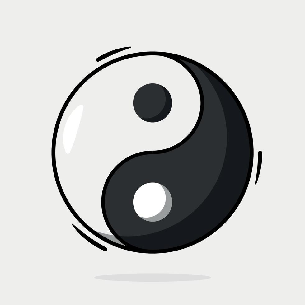 yin yang piatto vettore illustrazione