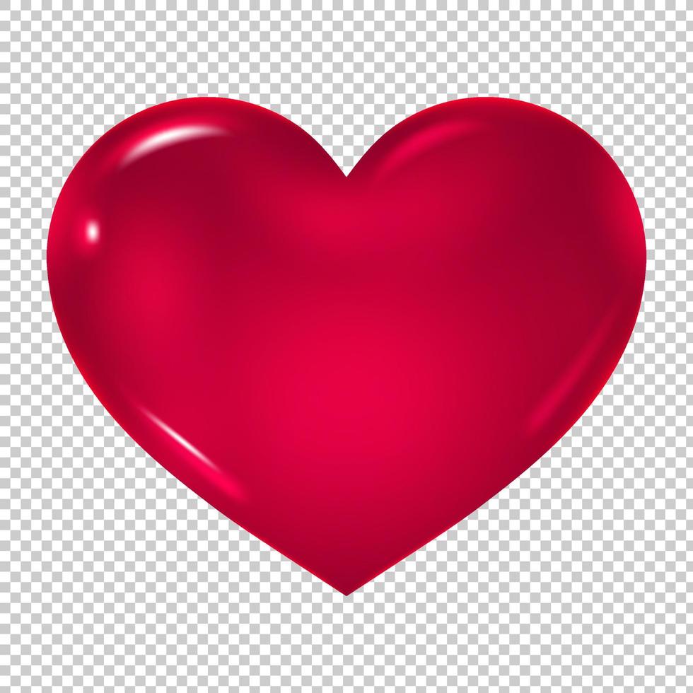 3d cuore icona vettore design nel eps 10 formato, con un' rosso cuore simboleggiante amore.
