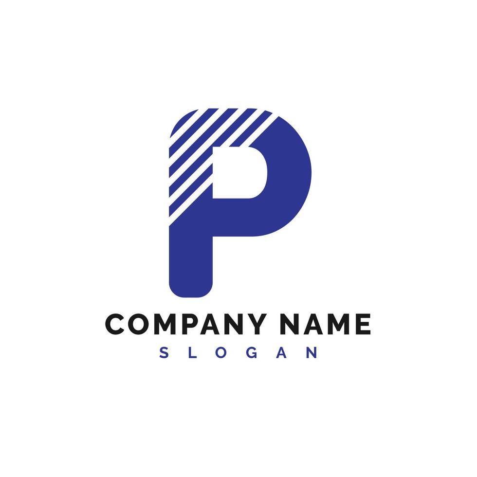 p logo design. p lettera logo icona vettore illustrazione - vettore