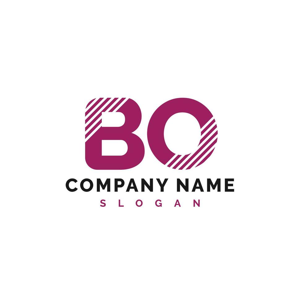 bo logo design. bo lettera logo icona vettore illustrazione - vettore