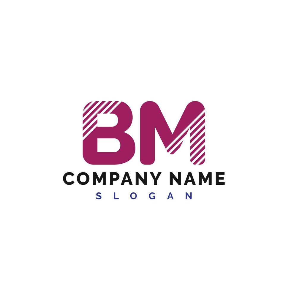 bm logo design. bm lettera logo icona vettore illustrazione - vettore