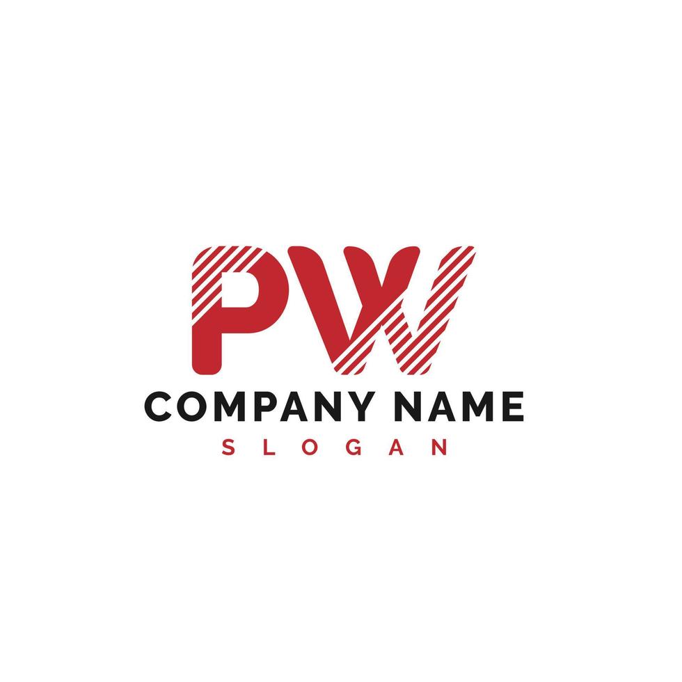 pw lettera logo design. pw lettera logo vettore illustrazione - vettore