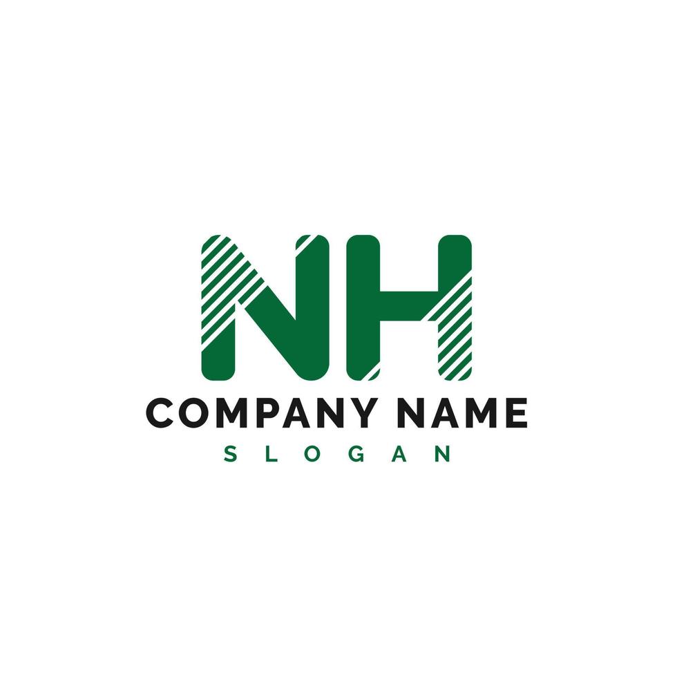 nh lettera logo design. nh lettera logo vettore illustrazione - vettore