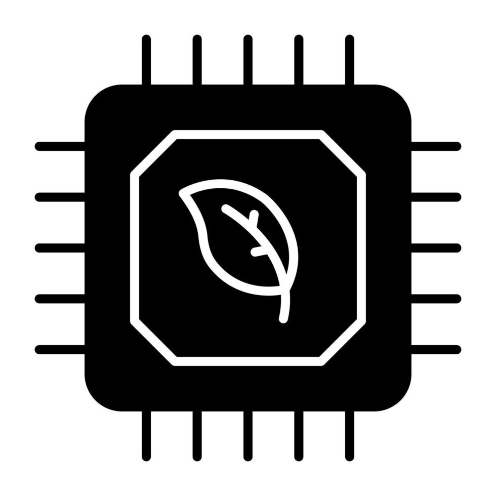 moderno design icona di eco processore vettore