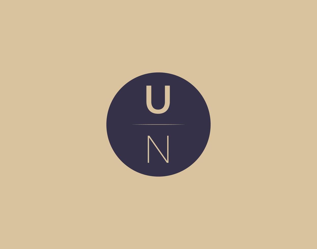 un lettera moderno elegante logo design vettore immagini