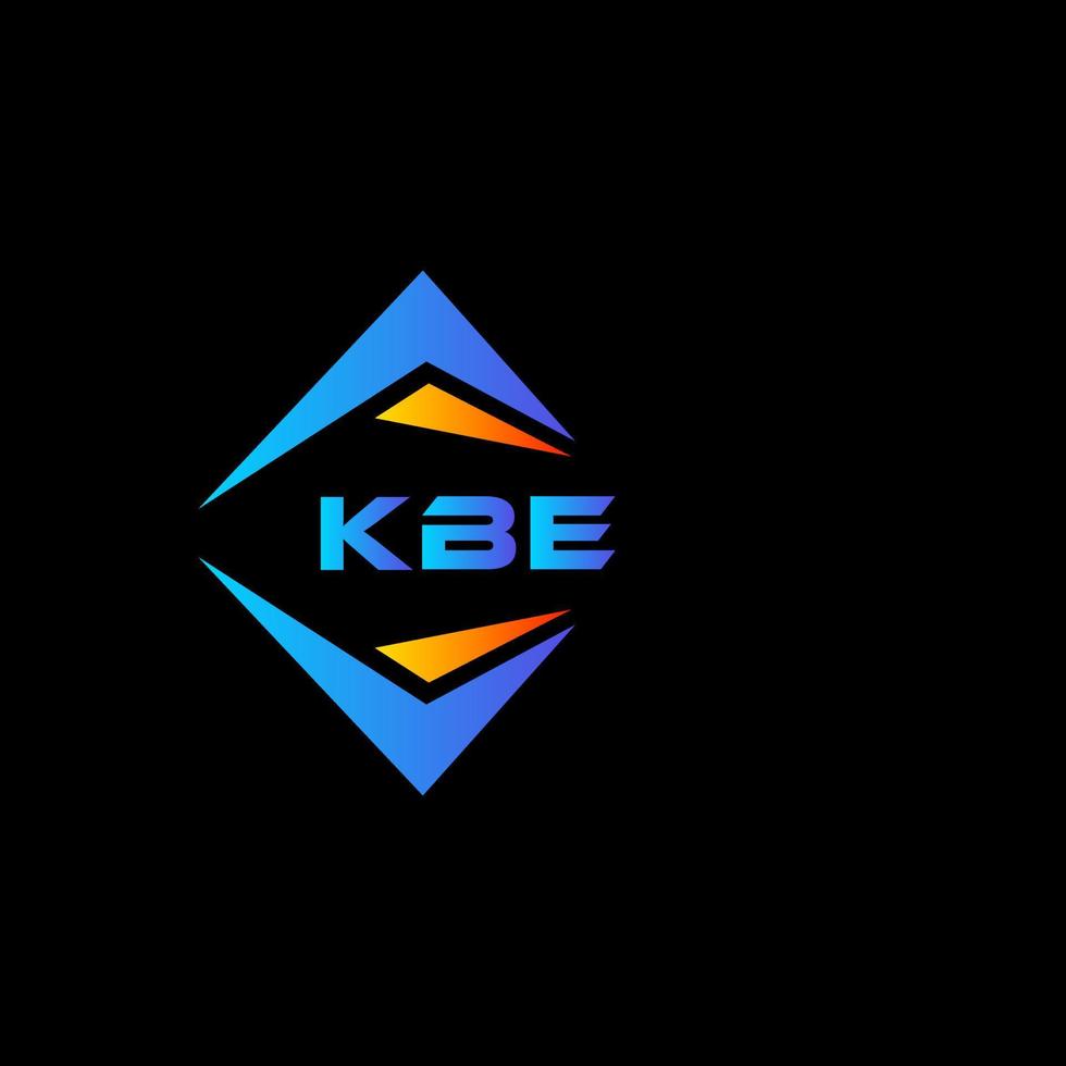 kbe astratto tecnologia logo design su nero sfondo. kbe creativo iniziali lettera logo concetto. vettore