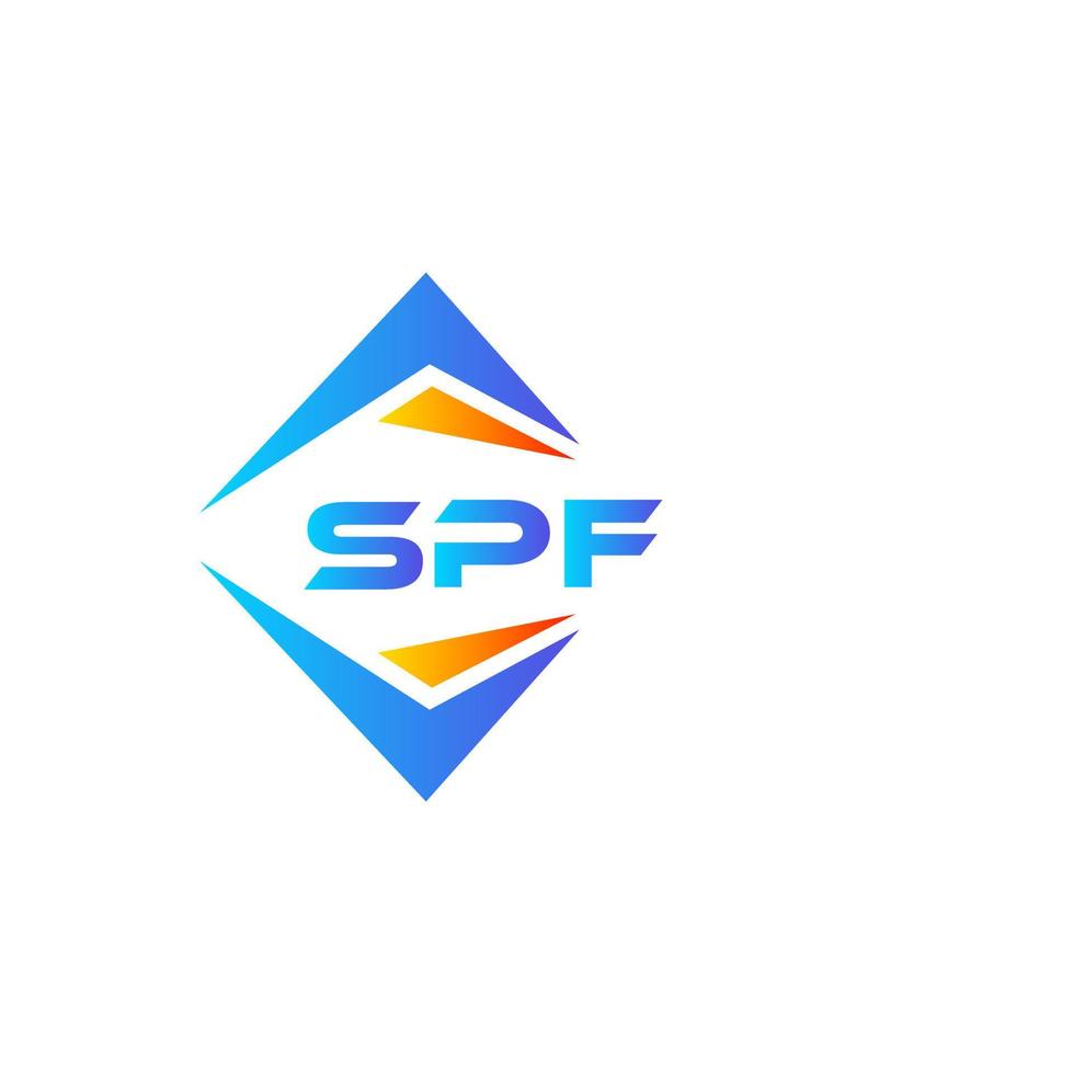 spf astratto tecnologia logo design su bianca sfondo. spf creativo iniziali lettera logo concetto. vettore