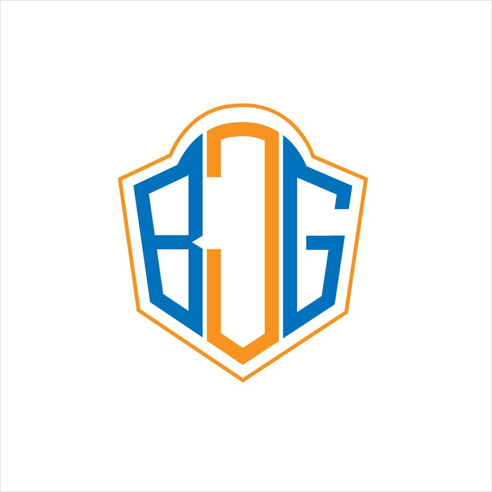 bjg astratto monogramma scudo logo design su bianca sfondo. bjg creativo iniziali lettera logo. vettore