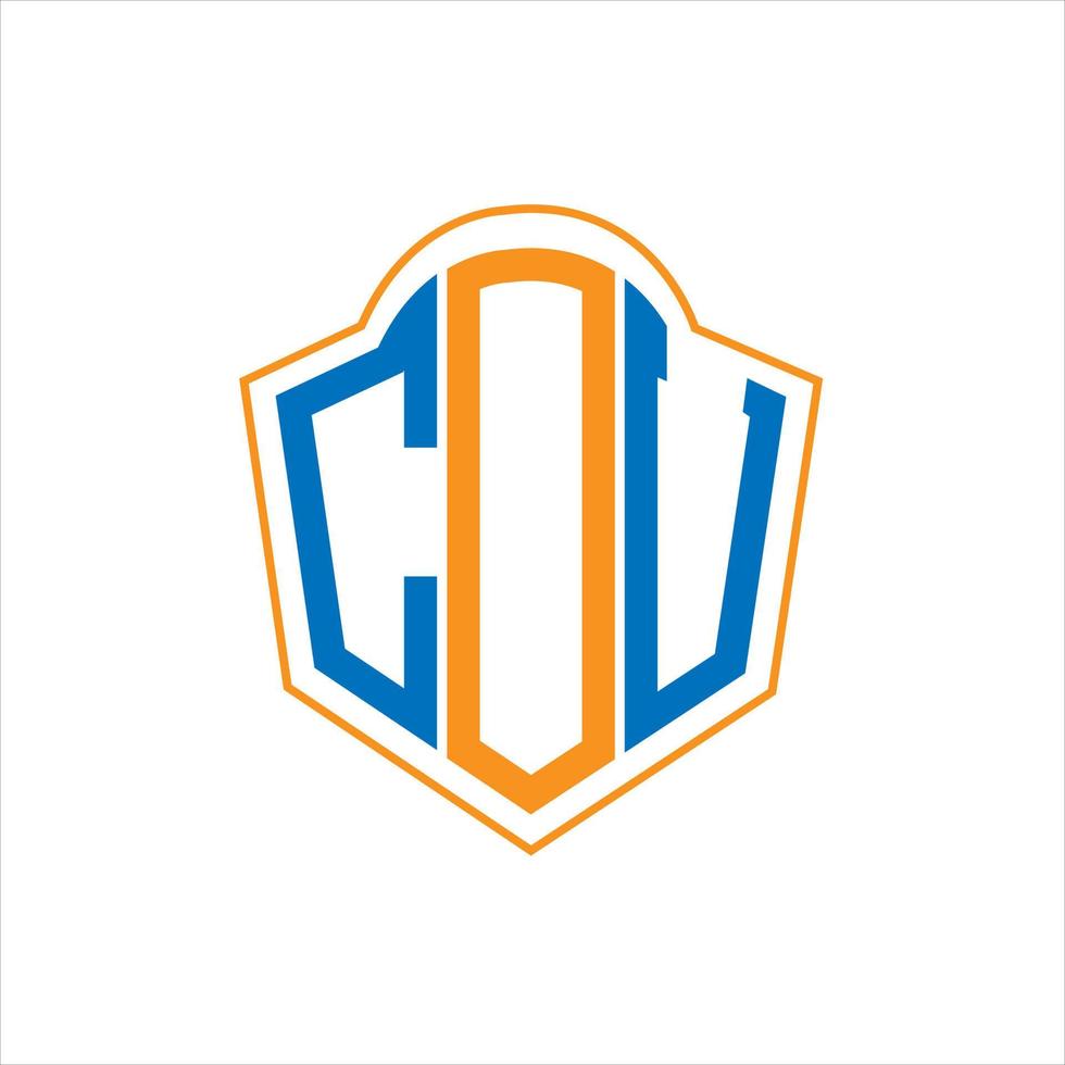 COV astratto monogramma scudo logo design su bianca sfondo. COV creativo iniziali lettera logo. vettore
