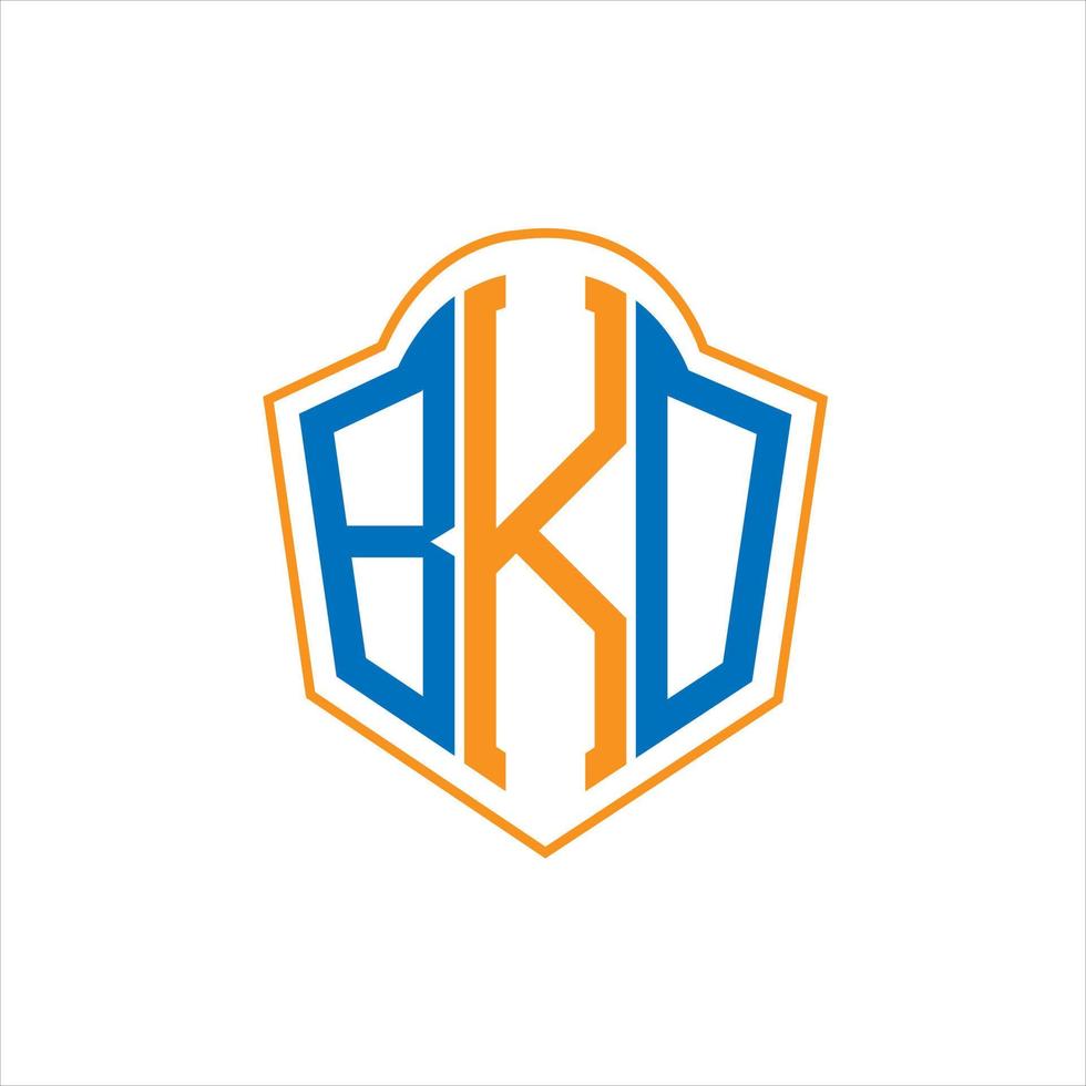 bkn astratto monogramma scudo logo design su bianca sfondo. bkn creativo iniziali lettera logo. vettore