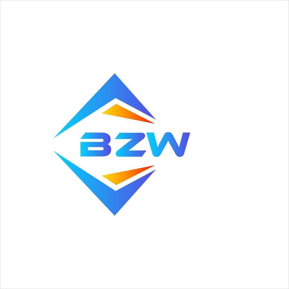 bzw astratto tecnologia logo design su bianca sfondo. bzw creativo iniziali lettera logo concetto. vettore