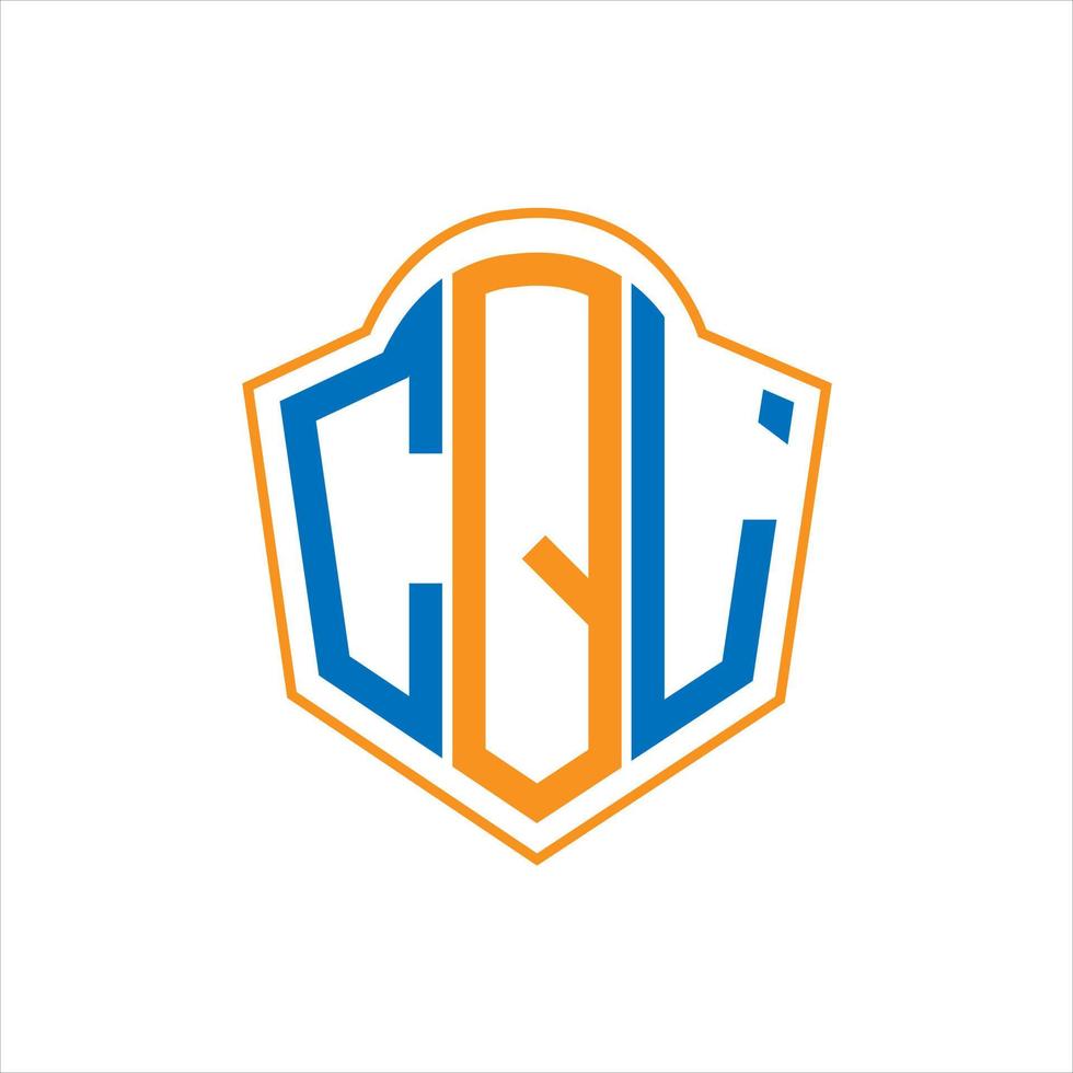 cql astratto monogramma scudo logo design su bianca sfondo. cql creativo iniziali lettera logo. vettore