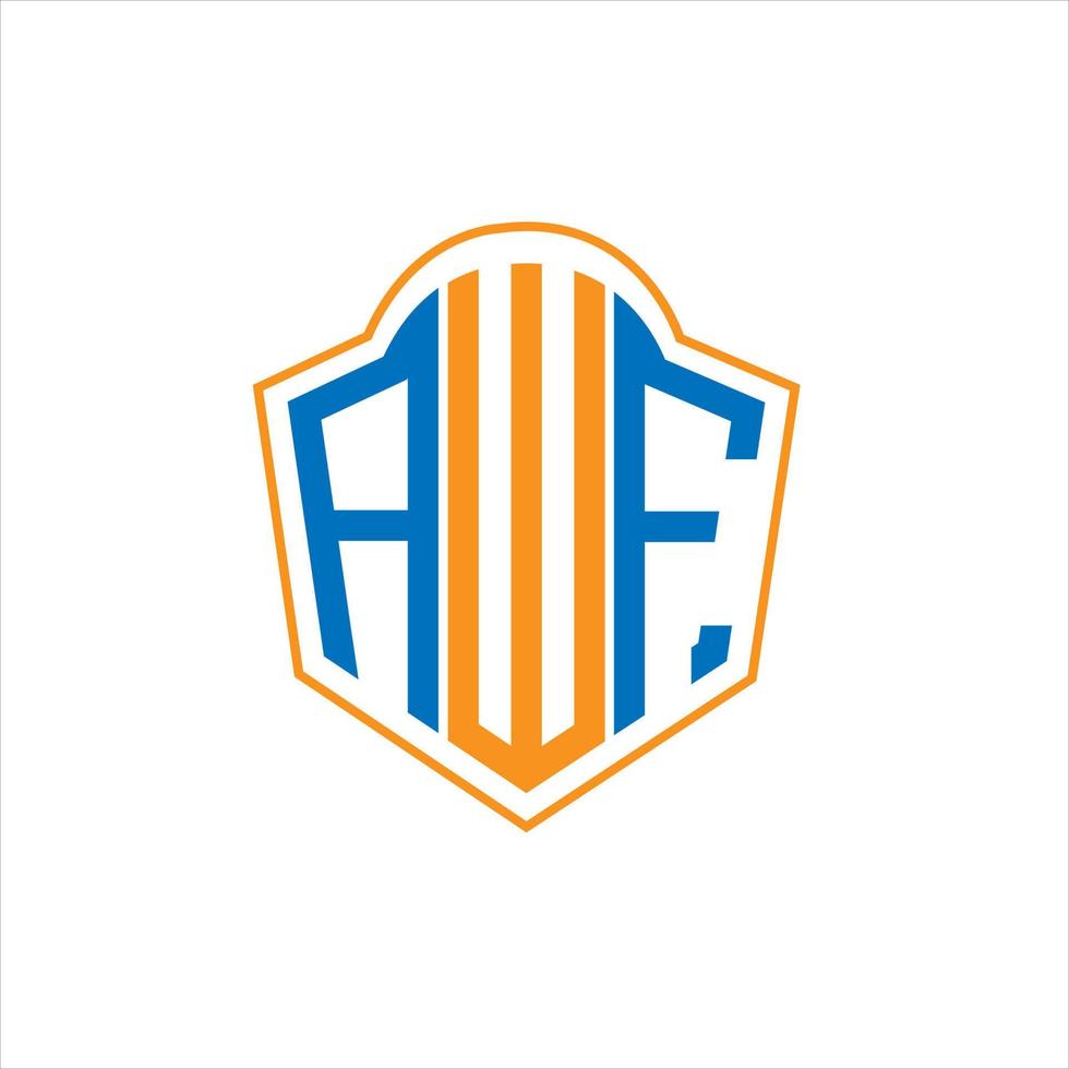 awf astratto monogramma scudo logo design su bianca sfondo. awf creativo iniziali lettera logo. vettore