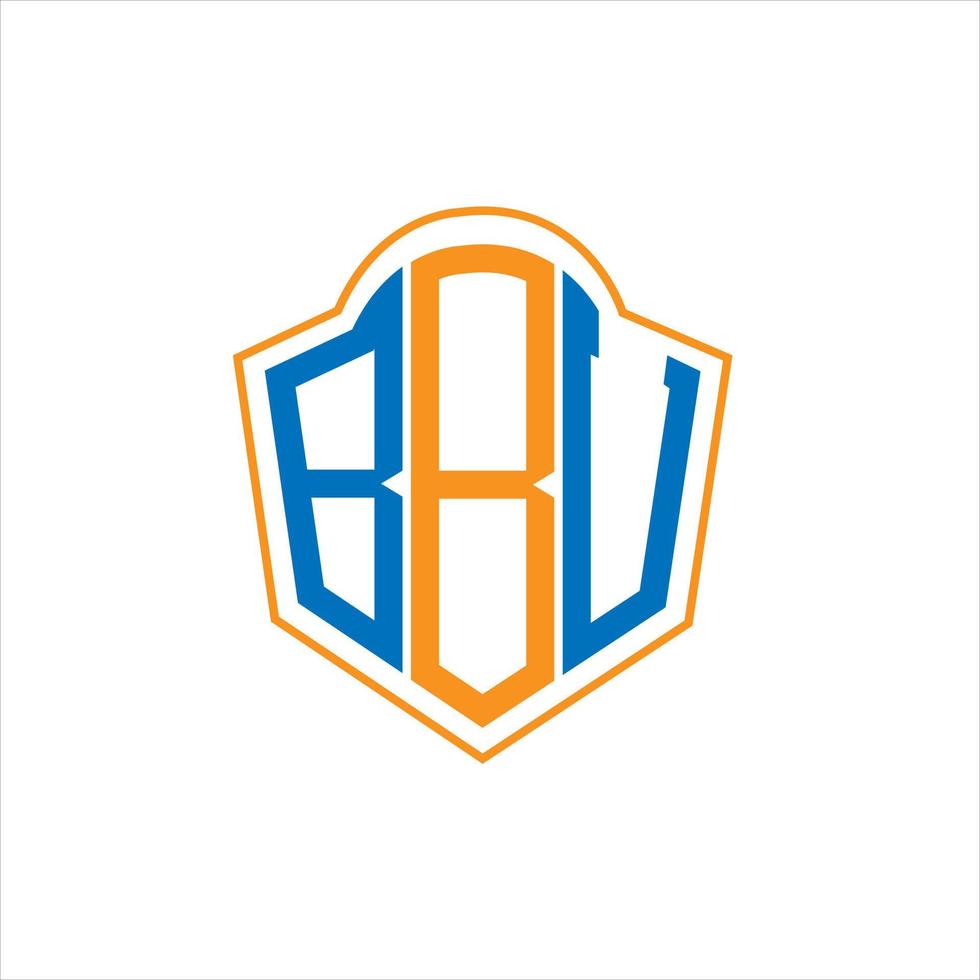 bbu astratto monogramma scudo logo design su bianca sfondo. bbu creativo iniziali lettera logo. vettore