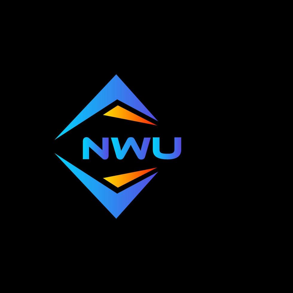 nwu astratto tecnologia logo design su nero sfondo. nwu creativo iniziali lettera logo concetto. vettore