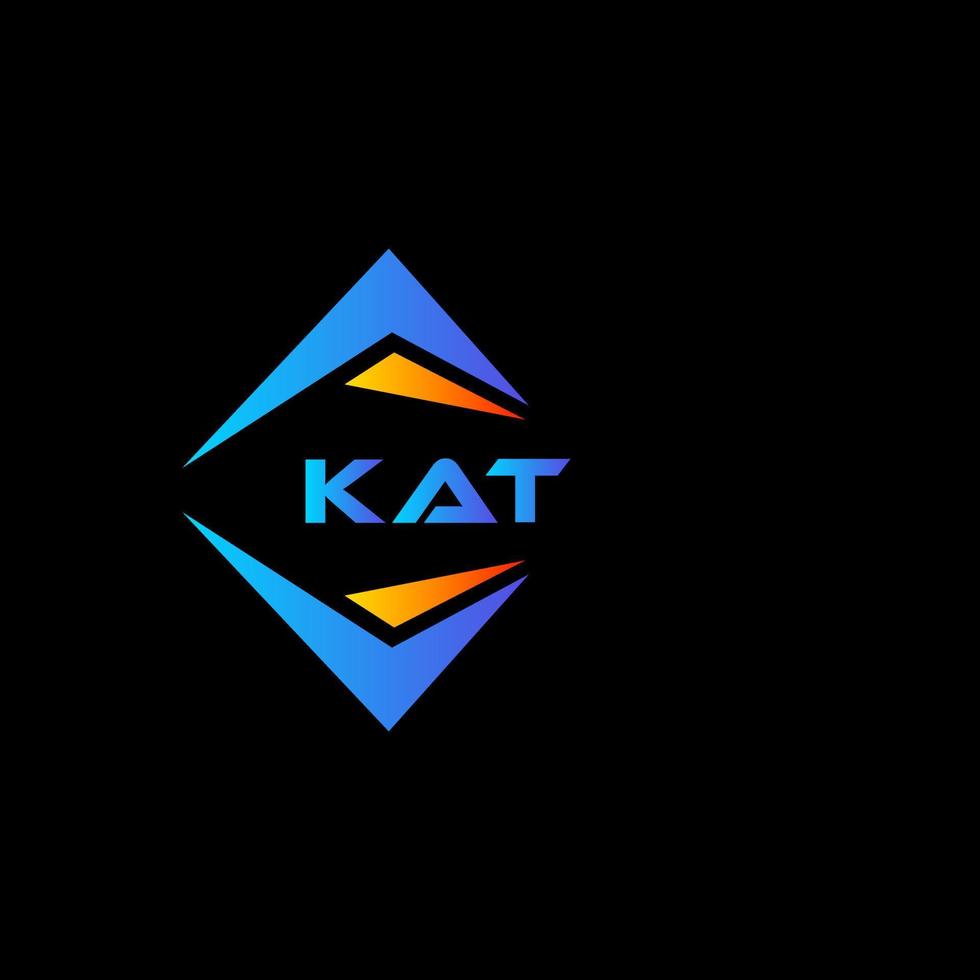 Kat astratto tecnologia logo design su nero sfondo. Kat creativo iniziali lettera logo concetto. vettore