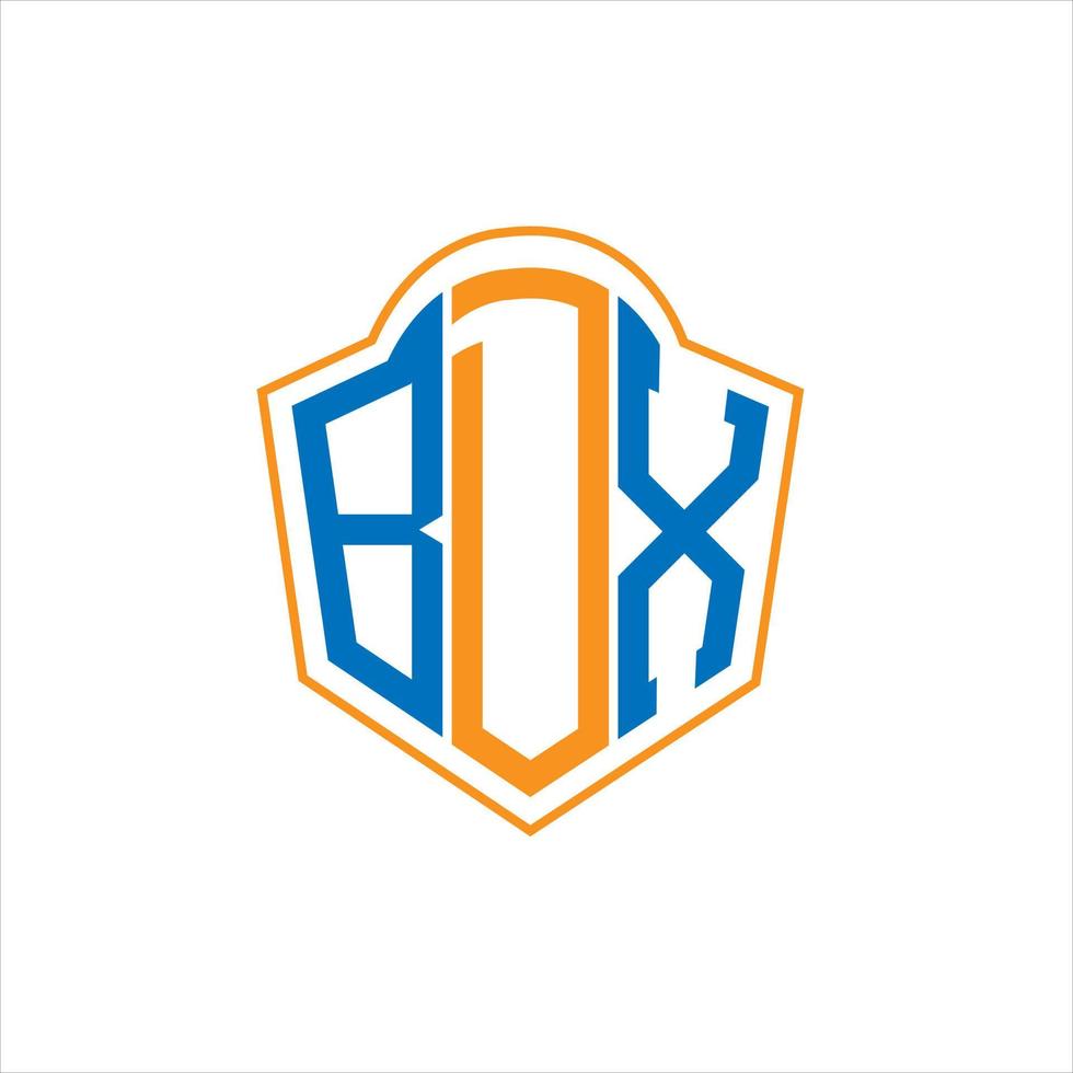 bdx astratto monogramma scudo logo design su bianca sfondo. bdx creativo iniziali lettera logo. vettore