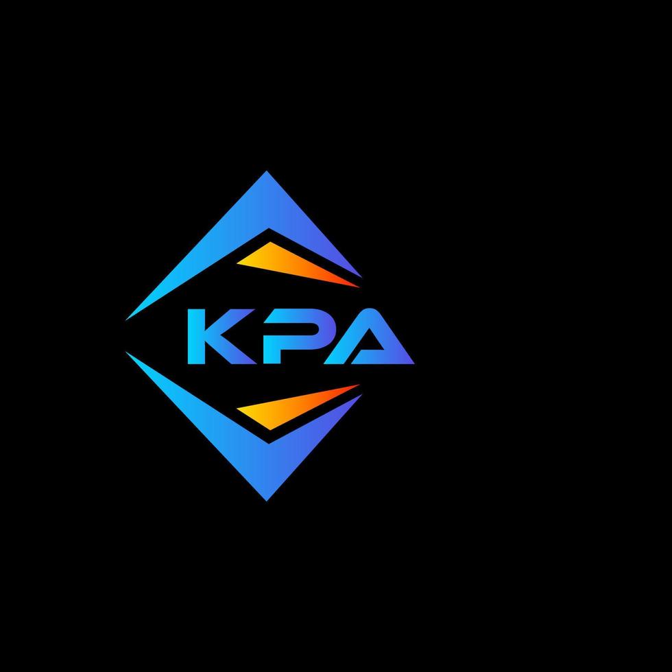 kpa astratto tecnologia logo design su nero sfondo. kpa creativo iniziali lettera logo concetto. vettore