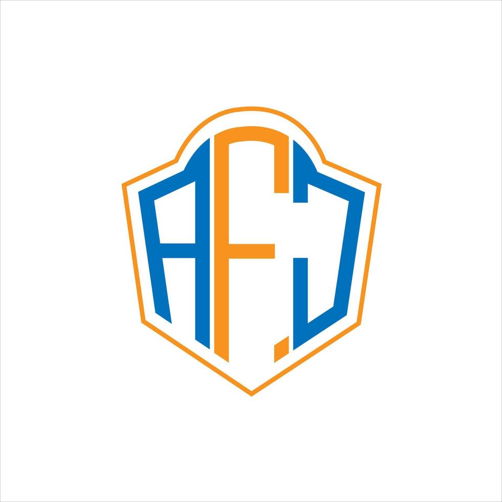 af astratto monogramma scudo logo design su bianca sfondo. af creativo iniziali lettera logo. vettore