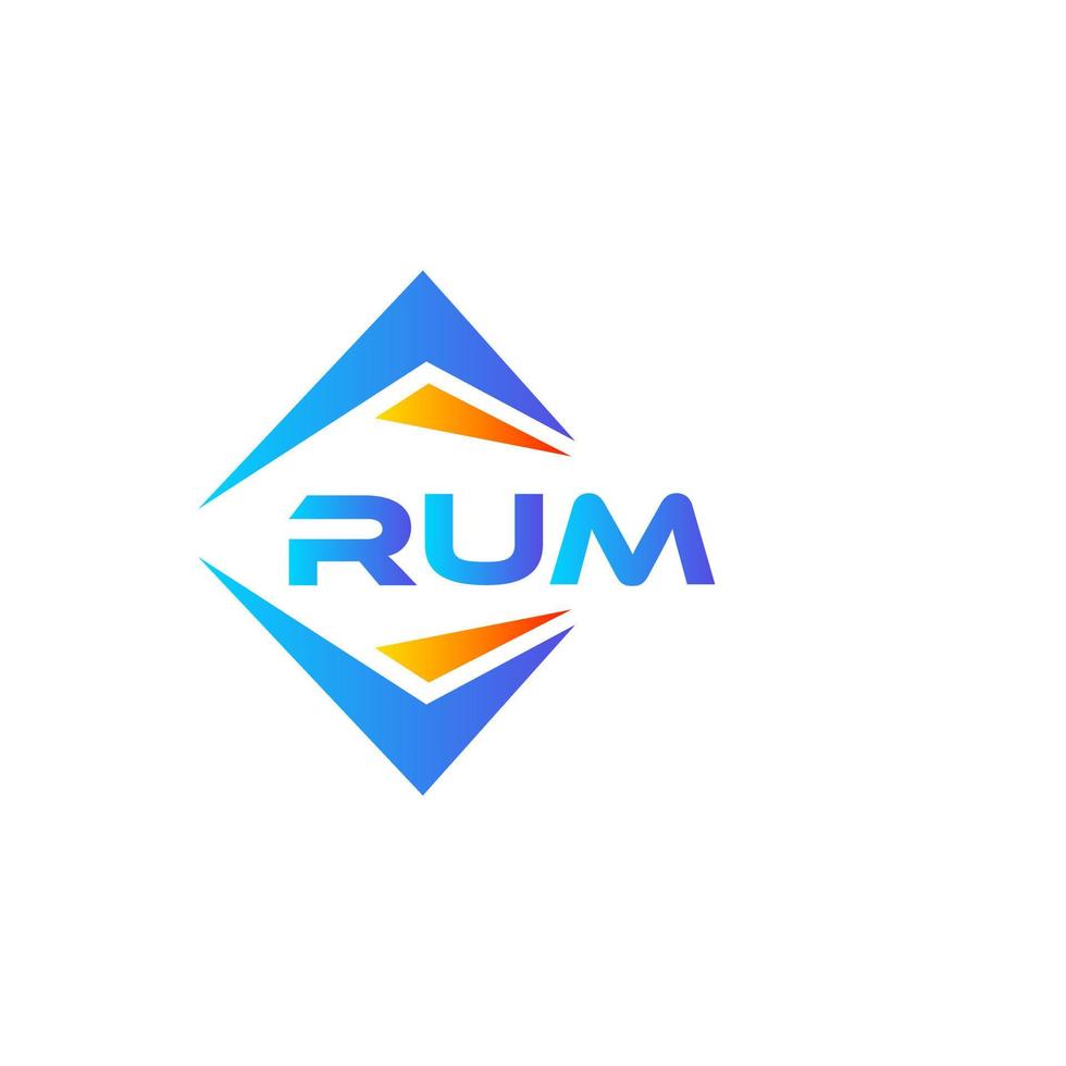 Rum astratto tecnologia logo design su bianca sfondo. Rum creativo iniziali lettera logo concetto. vettore