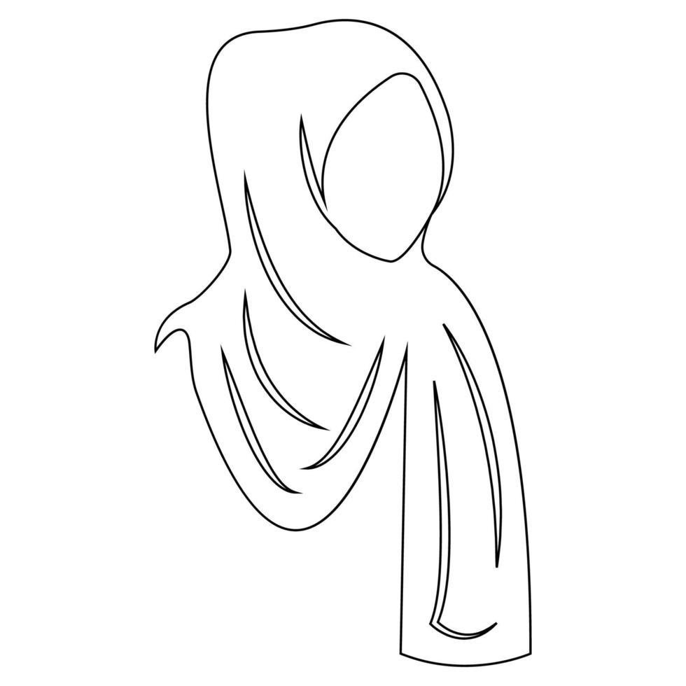 hijab logo illustrazione vettore