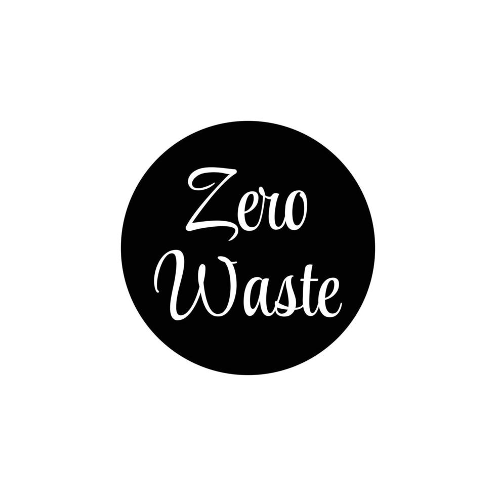 zero rifiuto eco amichevole produzione icona etichetta distintivo cartello vettore