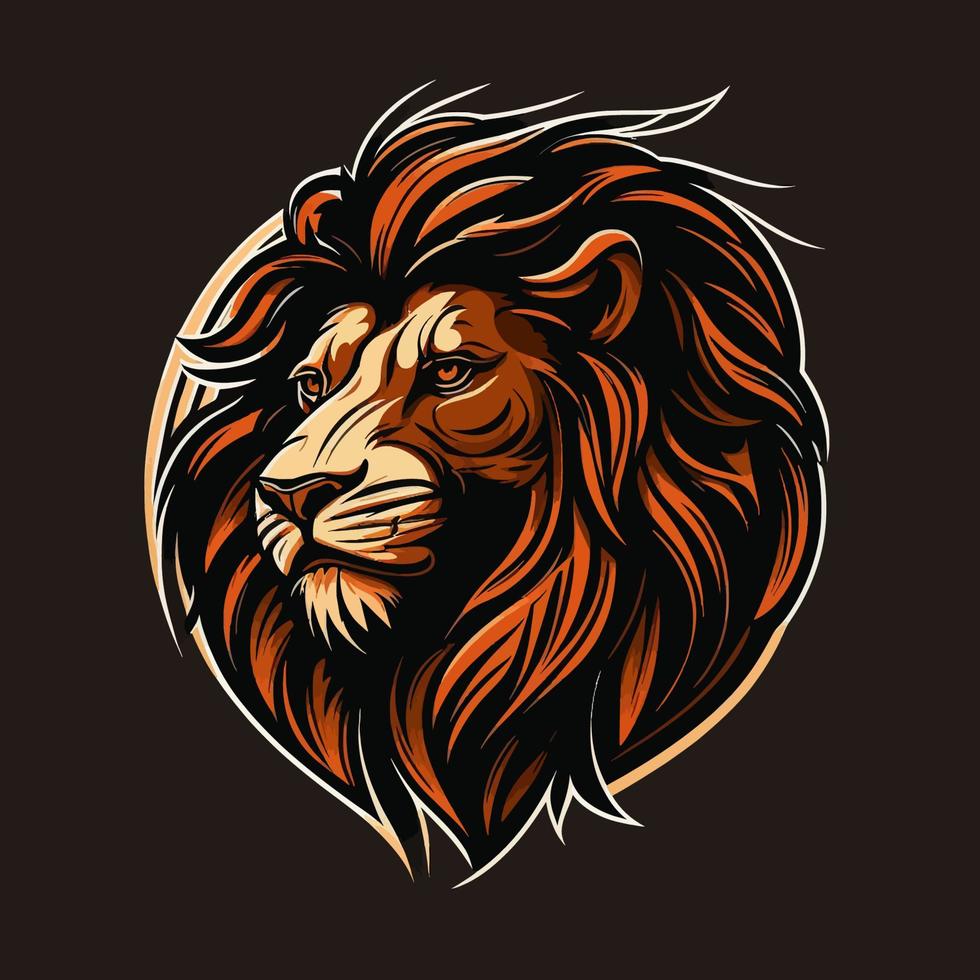 Leone testa Leone logo simbolo - gioco logo elegante elemento per marca - astratto simboli vettore