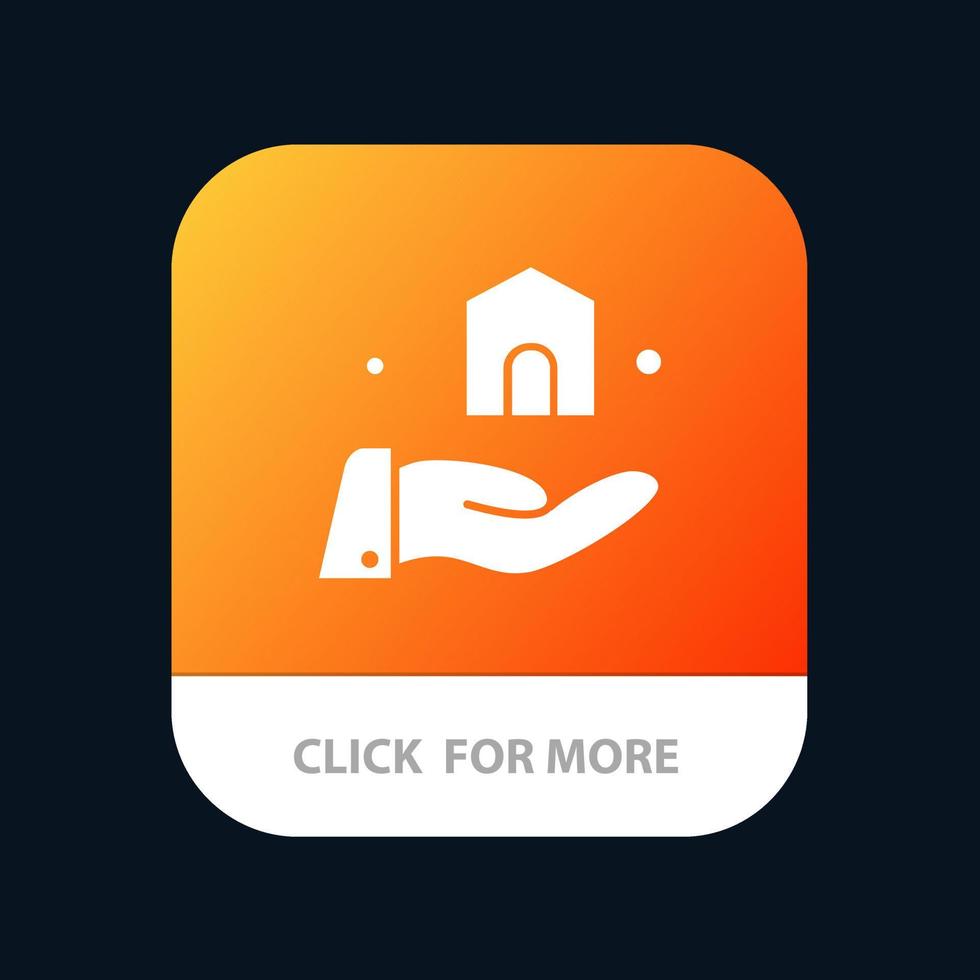 edificio costruire costruzione mobile App pulsante androide e ios glifo versione vettore