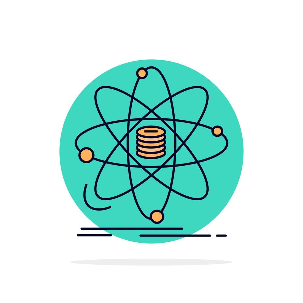 analisi dati informazione ricerca scienza piatto colore icona vettore