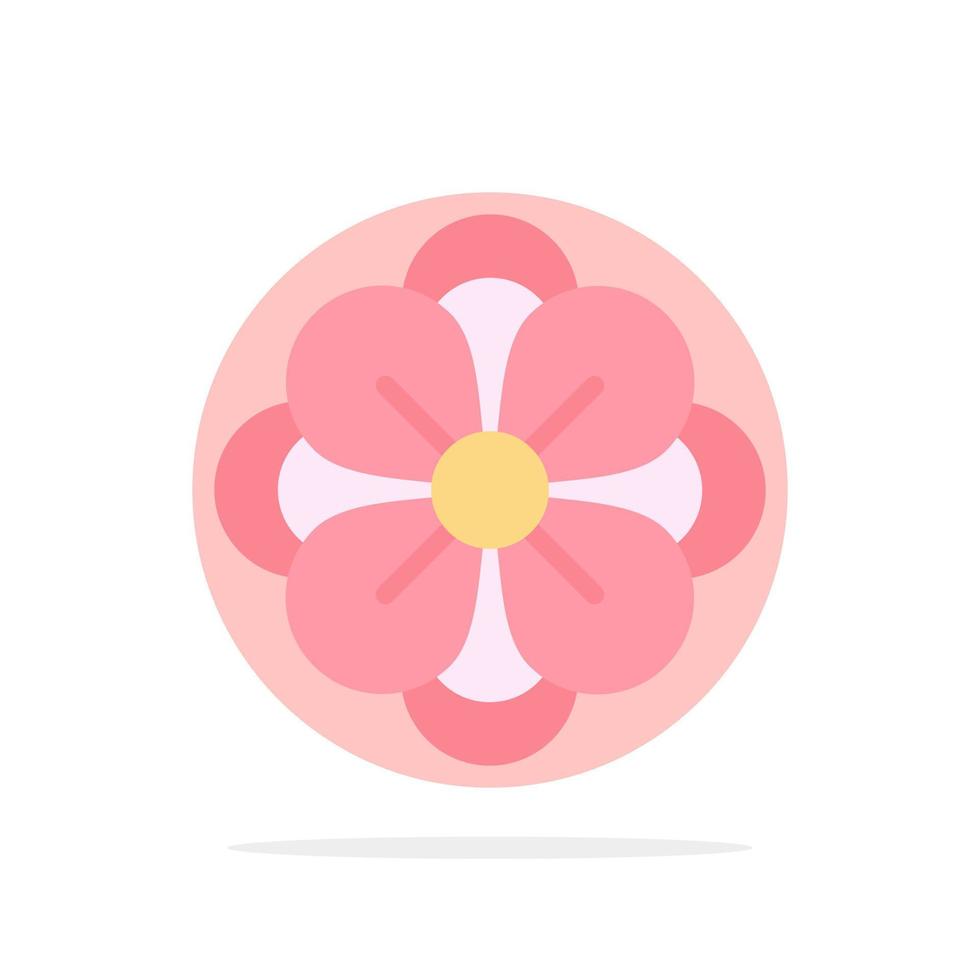 anemone anemone fiore fiore primavera fiore astratto cerchio sfondo piatto colore icona vettore