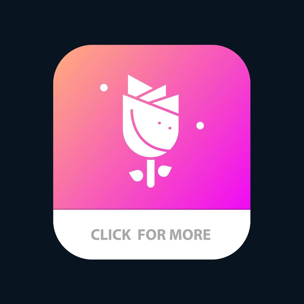 fiore Pasqua natura vacanza mobile App pulsante androide e ios glifo versione vettore