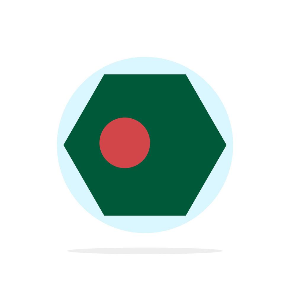 asiatico bangla bangladesh nazione bandiera astratto cerchio sfondo piatto colore icona vettore