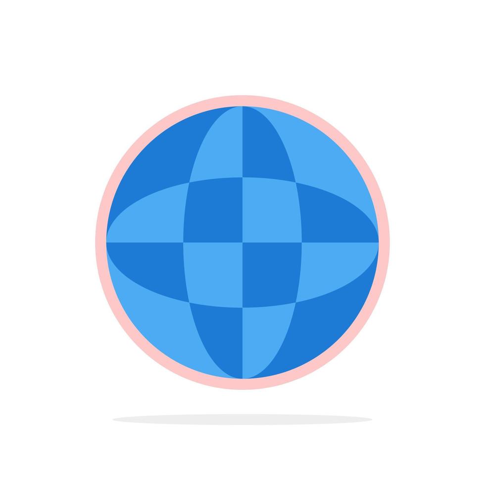 mondo globo Internet formazione scolastica astratto cerchio sfondo piatto colore icona vettore