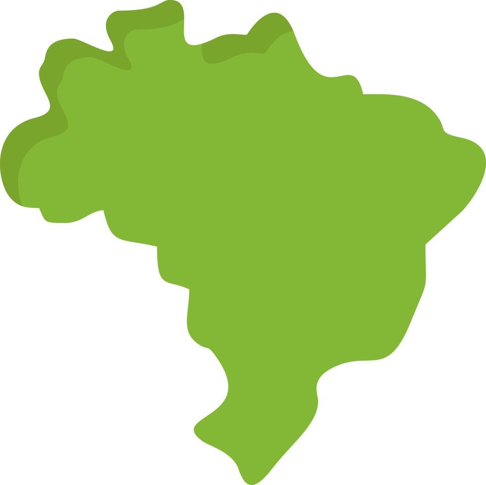 brasile carta geografica nazione piatto colore icona vettore icona bandiera modello