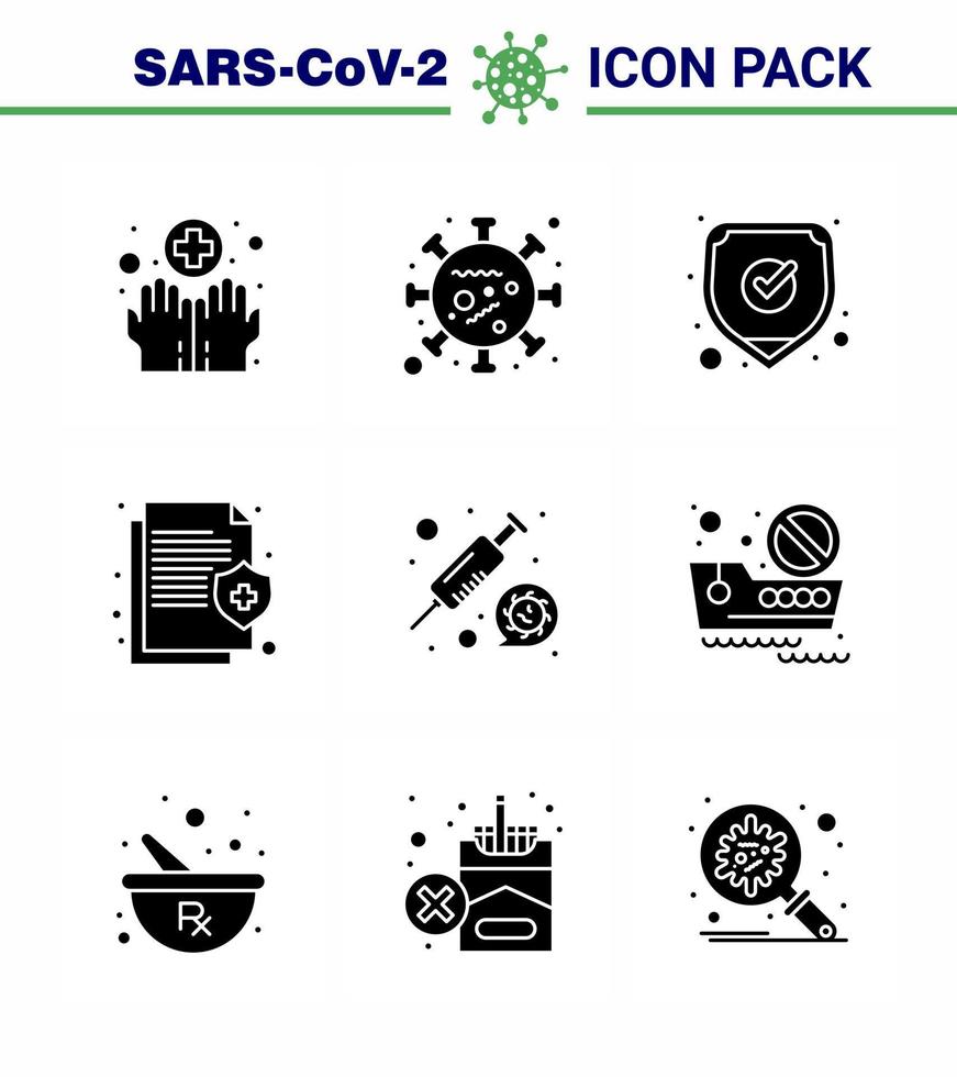 semplice impostato di covid19 protezione blu 25 icona imballare icona incluso proteggere assicurazione microrganismo informazione scudo virale coronavirus 2019 nov malattia vettore design elementi