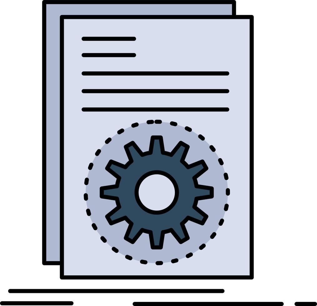 codice eseguibile file in esecuzione copione piatto colore icona vettore