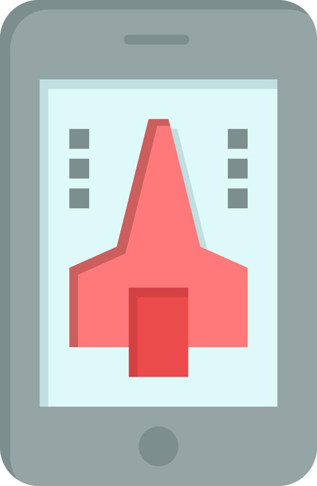 gioco giocando mobile smartphone piatto colore icona vettore icona bandiera modello