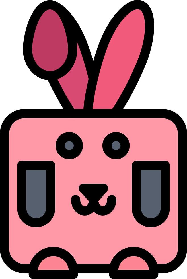 coniglietto Pasqua coniglio vacanza attività commerciale logo modello piatto colore vettore
