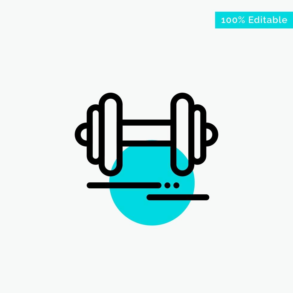 manubrio fitness sport motivazione turchese evidenziare cerchio punto vettore icona