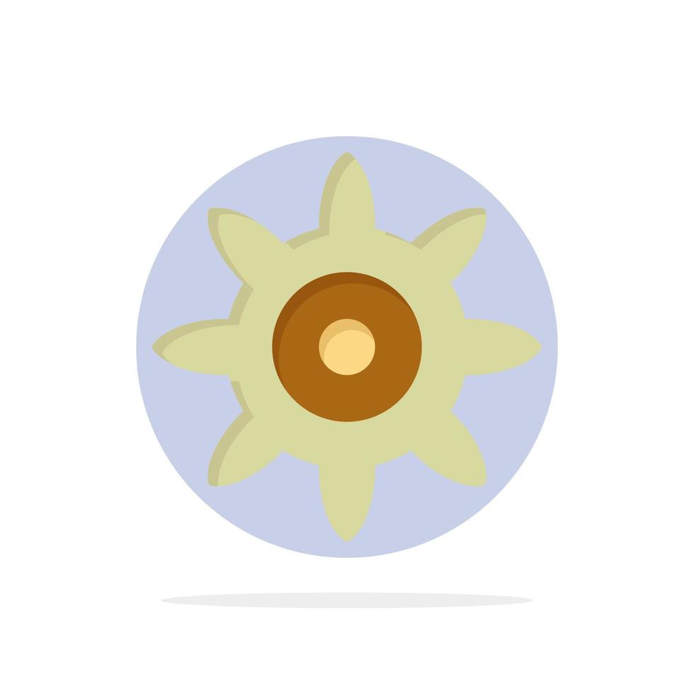 ambientazione Ingranaggio astratto cerchio sfondo piatto colore icona vettore
