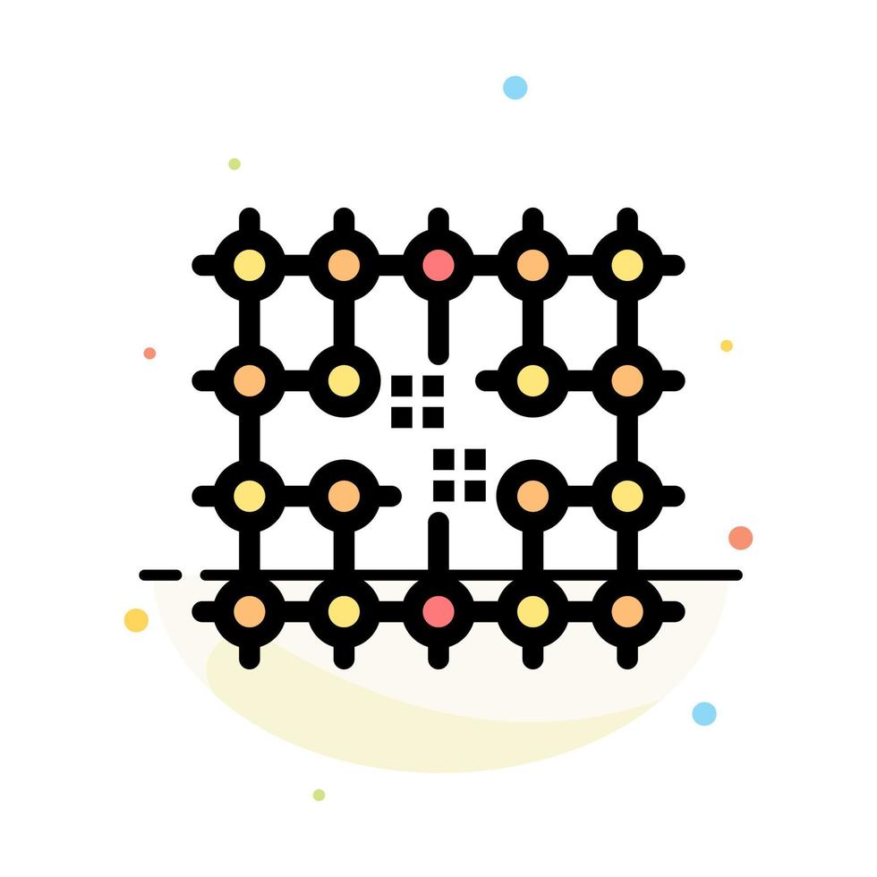 patata fritta connessione elettricità griglia Materiale astratto piatto colore icona modello vettore